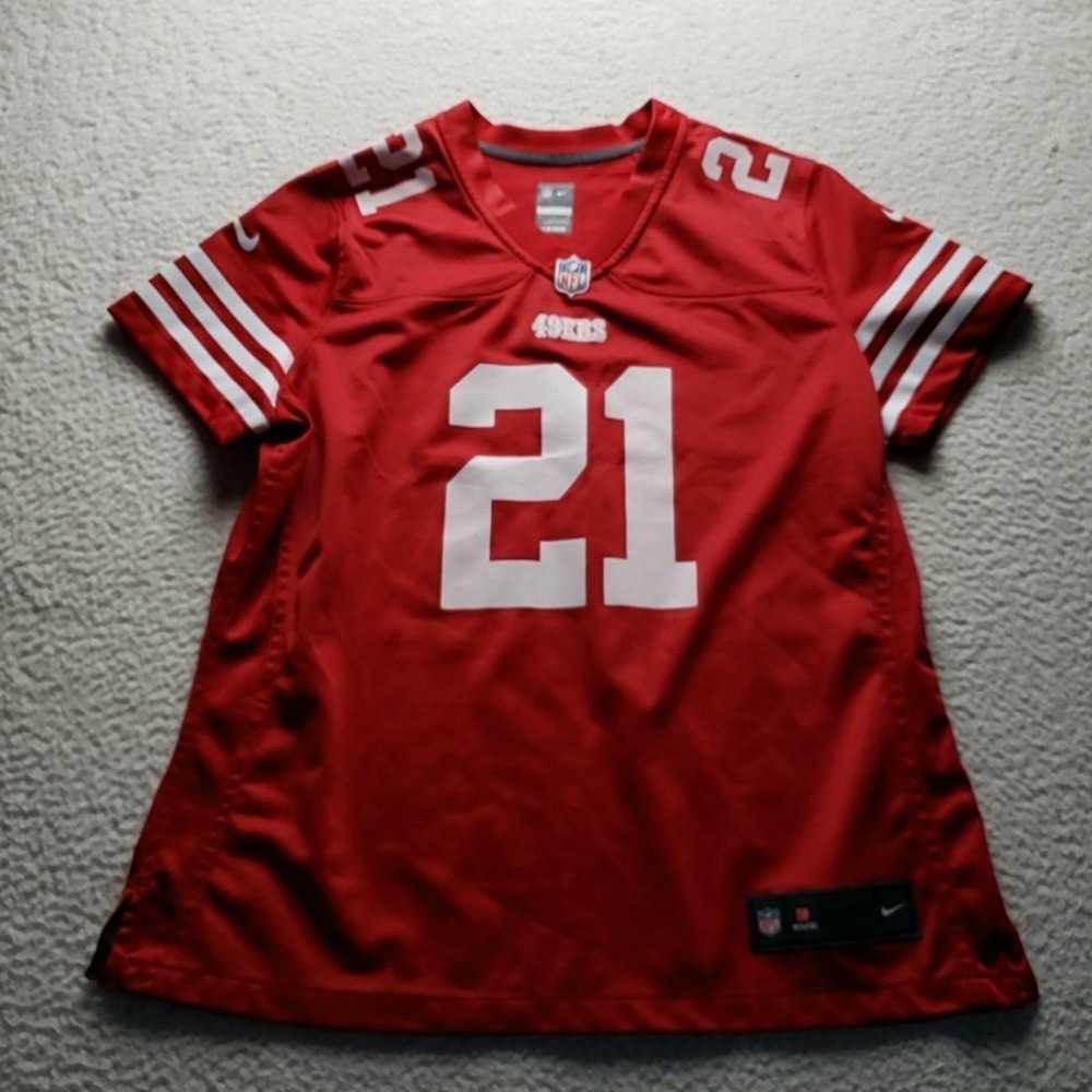San Francisco 49ers Jersey Womens XL Red NFL Football Nike Frank Gore 21